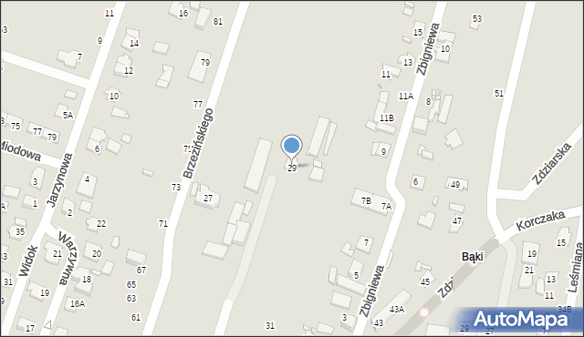 Pruszków, Zdziarska, 29, mapa Pruszków