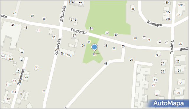 Pruszków, Zdziarska, 61, mapa Pruszków