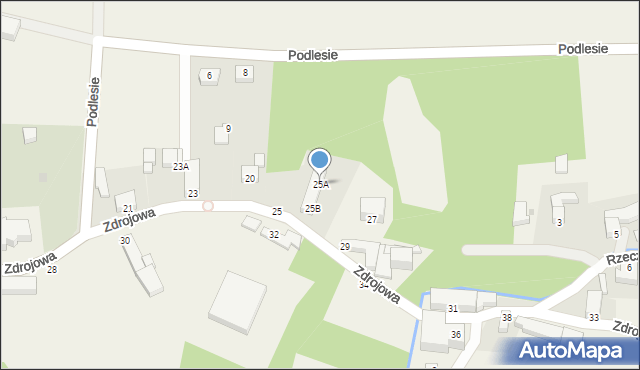 Przerzeczyn-Zdrój, Zdrojowa, 25A, mapa Przerzeczyn-Zdrój