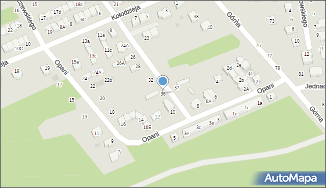 Puławy, Zdebika Jana, 36, mapa Puław