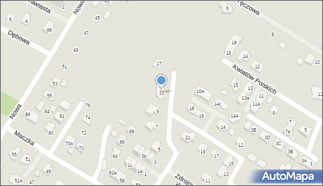 Radzymin, Zdrojowa, 13, mapa Radzymin