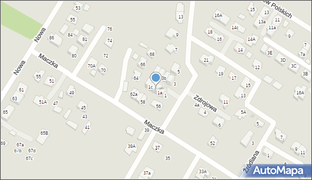 Radzymin, Zdrojowa, 1b, mapa Radzymin