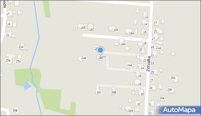 Rybnik, Zdrzałka Ludwika, 24C, mapa Rybnika