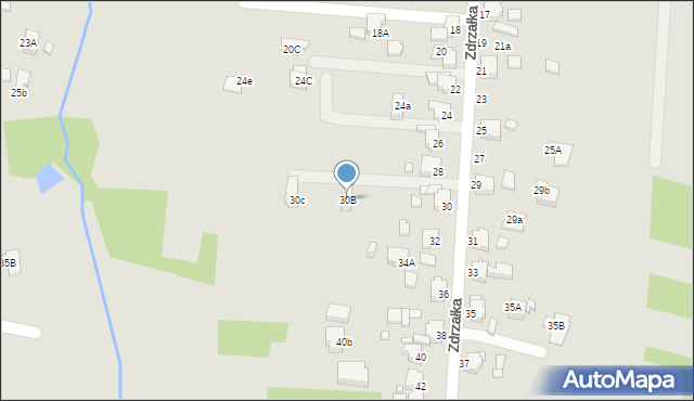 Rybnik, Zdrzałka Ludwika, 30B, mapa Rybnika