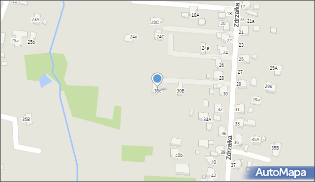 Rybnik, Zdrzałka Ludwika, 30c, mapa Rybnika