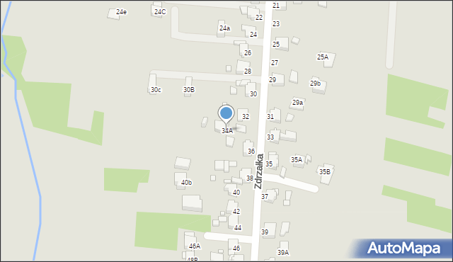 Rybnik, Zdrzałka Ludwika, 34A, mapa Rybnika