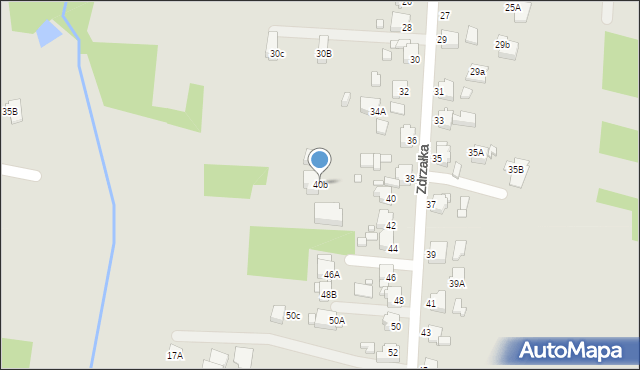 Rybnik, Zdrzałka Ludwika, 40b, mapa Rybnika