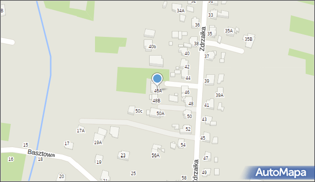 Rybnik, Zdrzałka Ludwika, 46A, mapa Rybnika