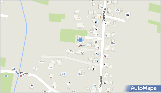 Rybnik, Zdrzałka Ludwika, 48B, mapa Rybnika