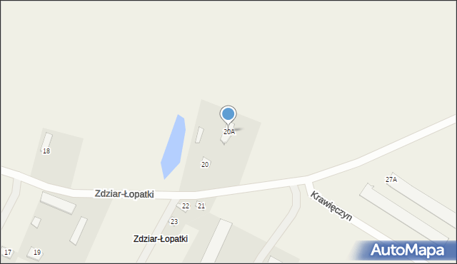 Sarzyn, Zdziar-Łopatki, 20A, mapa Sarzyn