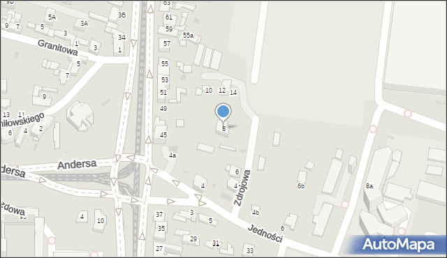 Sosnowiec, Zdrojowa, 8, mapa Sosnowca