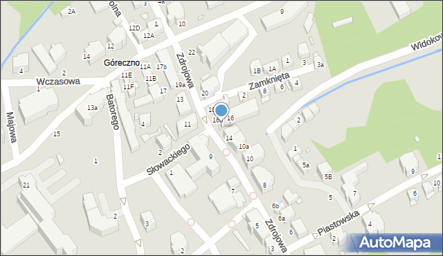 Świeradów-Zdrój, Zdrojowa, 16a, mapa Świeradów-Zdrój