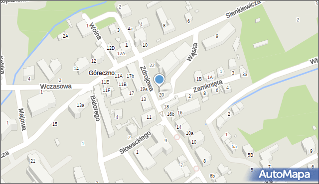 Świeradów-Zdrój, Zdrojowa, 20a, mapa Świeradów-Zdrój