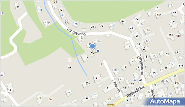 Szczyrk, Zdrowia, 5a, mapa Szczyrk