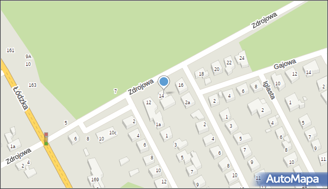 Toruń, Zdrojowa, 14a, mapa Torunia