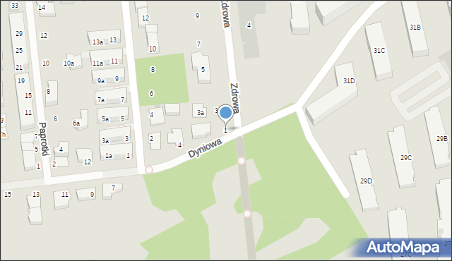 Warszawa, Zdrowa, 1, mapa Warszawy