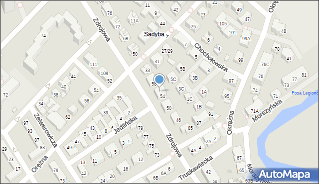 Warszawa, Zdrojowa, 56, mapa Warszawy