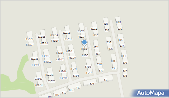 Warszawa, Zdziarska, 83Z/4, mapa Warszawy