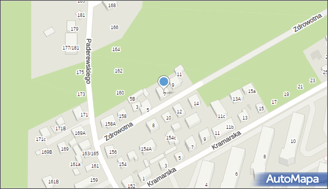 Warszawa, Zdrowotna, 7, mapa Warszawy