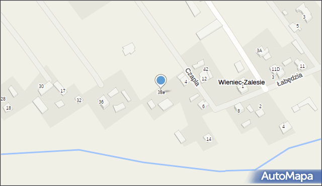 Wieniec-Zalesie, Zdrojowa, 38e, mapa Wieniec-Zalesie