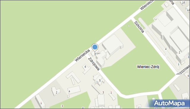 Wieniec-Zdrój, Zdrojowa, 2, mapa Wieniec-Zdrój