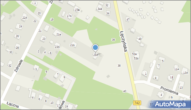 Włodzimierzów, Zdrowie, 21d, mapa Włodzimierzów