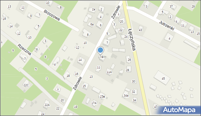 Włodzimierzów, Zdrowie, 9A, mapa Włodzimierzów