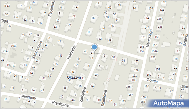 Wrocław, Zdrojowa, 1, mapa Wrocławia