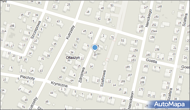 Wrocław, Zdrojowa, 10, mapa Wrocławia