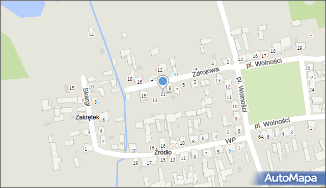 Wyśmierzyce, Zdrojowa, 11, mapa Wyśmierzyce