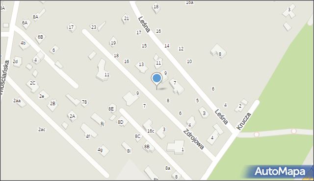 Zamość, Zdrojowa, 10, mapa Zamościa