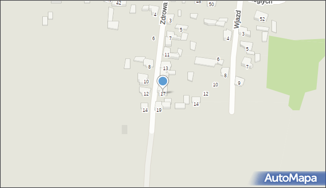 Zawiercie, Zdrowa, 17, mapa Zawiercie