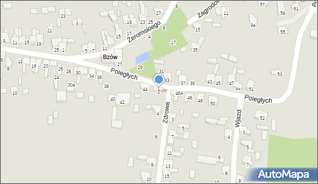 Zawiercie, Zdrowa, 2, mapa Zawiercie