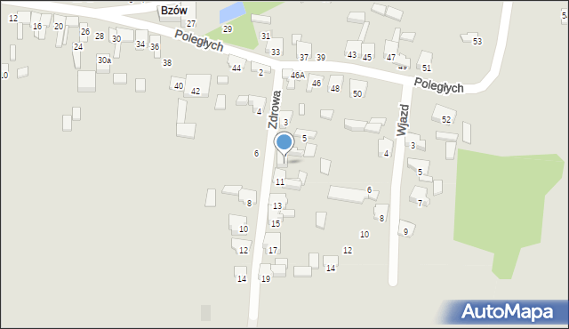 Zawiercie, Zdrowa, 9, mapa Zawiercie