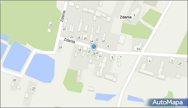 Zdania, Zdania, 13, mapa Zdania