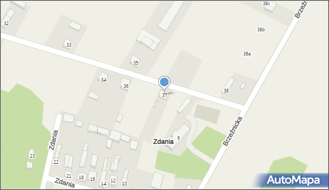 Zdania, Zdania, 37, mapa Zdania