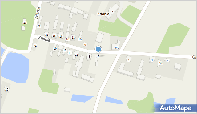 Zdania, Zdania, 7, mapa Zdania