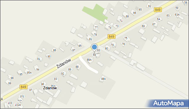 Żdanów, Żdanów, 84, mapa Żdanów