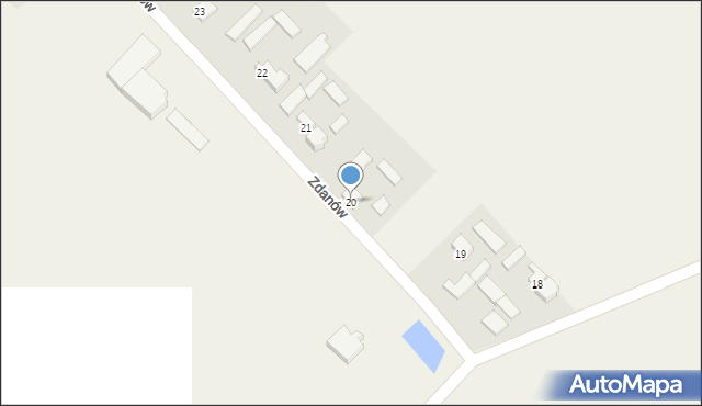 Zdanów, Zdanów, 20, mapa Zdanów