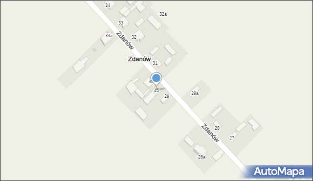 Zdanów, Zdanów, 45, mapa Zdanów