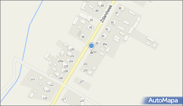 Żdanówek, Żdanówek, 98, mapa Żdanówek