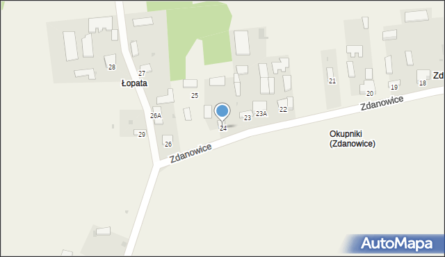 Zdanowice, Zdanowice, 24, mapa Zdanowice