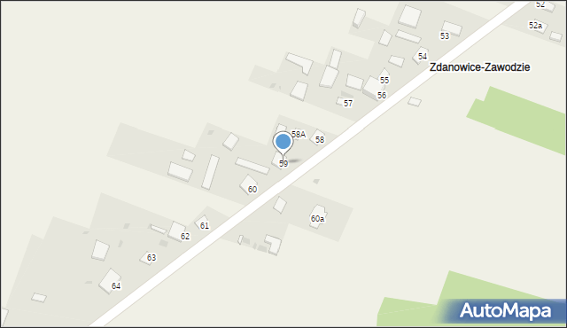 Zdanowice, Zdanowice, 59, mapa Zdanowice
