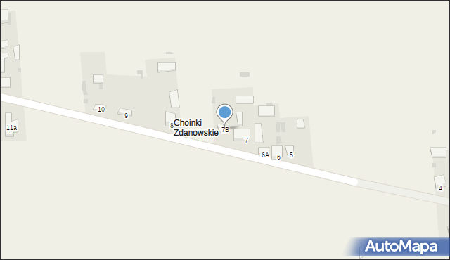Zdanowice, Zdanowice, 7B, mapa Zdanowice