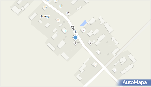 Zdany, Zdany, 9, mapa Zdany