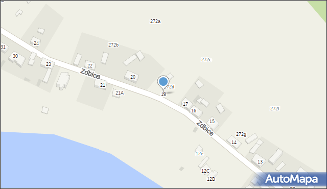 Zdbice, Zdbice, 18, mapa Zdbice