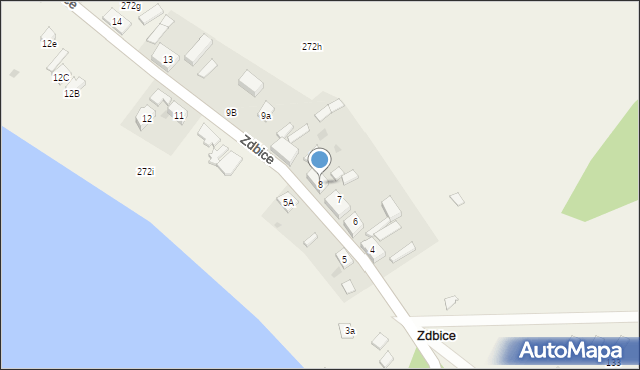 Zdbice, Zdbice, 8, mapa Zdbice