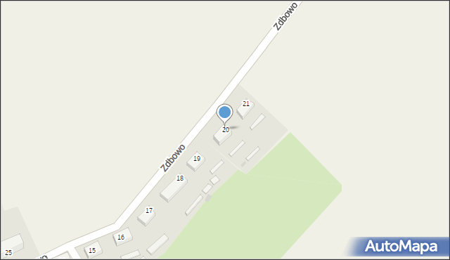 Zdbowo, Zdbowo, 20, mapa Zdbowo