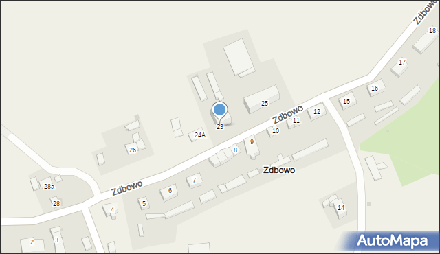 Zdbowo, Zdbowo, 23, mapa Zdbowo