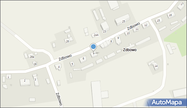 Zdbowo, Zdbowo, 7, mapa Zdbowo